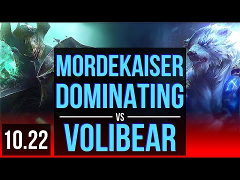 MORDEKAISER vs VOLIBEAR (TOP) | Rank 8 Mordekaiser, Dominating | NA Challenger | v10.22