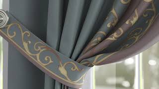 Комплект штор «Лекрион (коричнево-зеленый)» — видео о товаре
