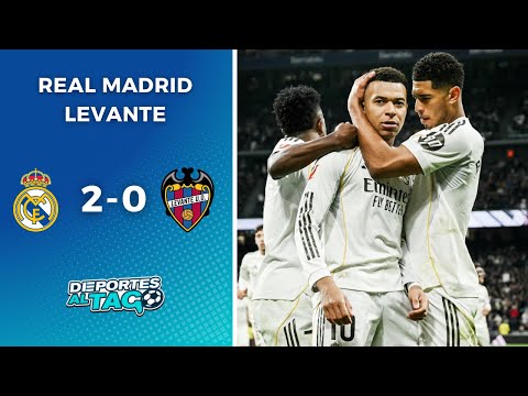 ✅ El REAL MADRID GANÓ 2-0 al LEVANTE en el Santiago Bernabeu y no le pierde pisada al BARCA