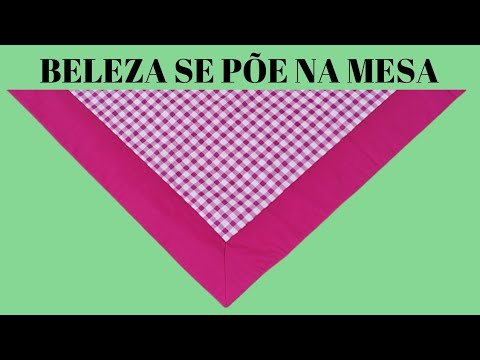 COMO FAZER TOALHA DE MESA COM CANTO MITRADO