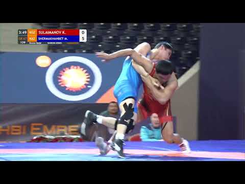BRONZE GR - 67 kg: K. SULAIMANOV (KGZ) v. M. SHERMAKHANBE (KAZ)