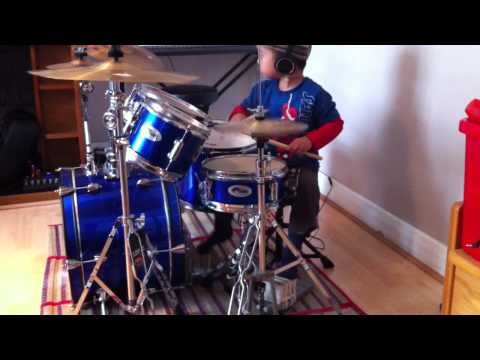Narda by Kamikazee Drum Cover, 3 Year Old Drummer