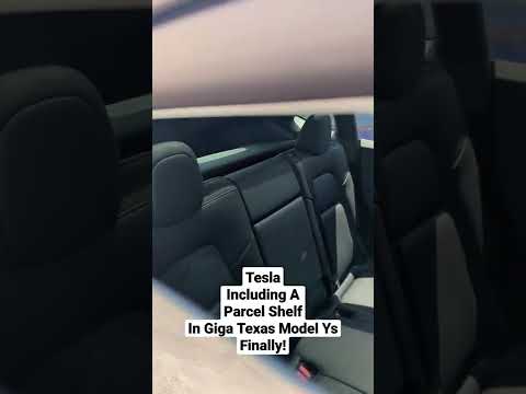 GigaTexas Tesla Model Ys DO Have Parcel Shelves! California Model Ys, Not Yet! #tesla #electriccars
