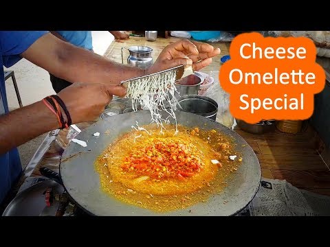 Yummy ! Cheese Omelette Special - Yadav Omelette Center - Surat City | Indian Street Food 2018