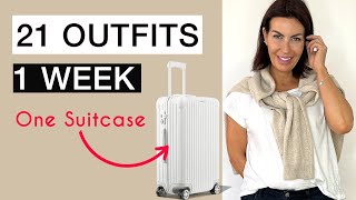 How To Pack 21 OUTFITS in ONE Suitcase