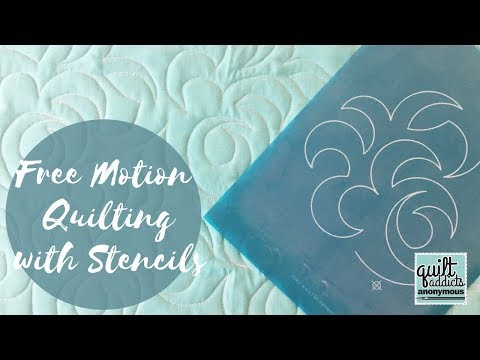 How to quilt an overall swirl  using Full Line Stencil and the Pounce Pad