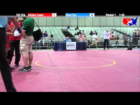 Joshua Lopez vs. Ryan Fox at 2013 Junior Nationals - FILA - FS