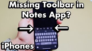 iPhone Notes App: Missing Toolbar (Camera, Scan, Font, etc)? Fixed!
