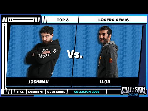 Collision 2025 - Joshman (Fox) vs Llod (Peach)  - Top 8 - Losers Semis - Super Smash Bros Melee