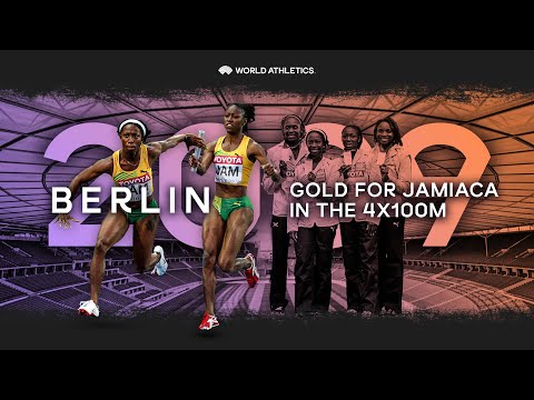 Jamaica storm to 4x100m relay victory 🇯🇲🔥 | World Athletics Championships Berlin 2009