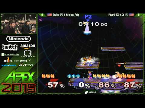 Apex 2015 - Disafter & Waterless Fishy Vs. Phish-It & Sol - SSBM Pools - Melee