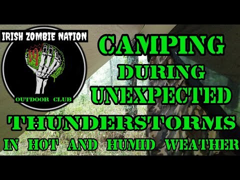 Camping During Unexpected Thunderstorms in Hot and Humid Weather - Hammock Camping at it's Best