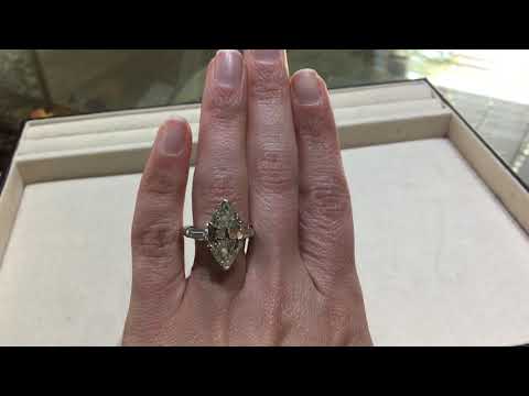💎7.10ct Antique Marquise Cut Diamond Ring
