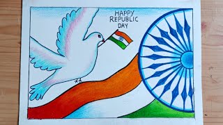Republic Day Drawing || republic Day Drawing Easy and Beautiful || 26 january 