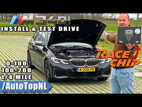 BMW M340i @RaceChipChiptuning | INSTALLATION & 0-100 100-200 | STOCK vs TUNED by AutoTopNL