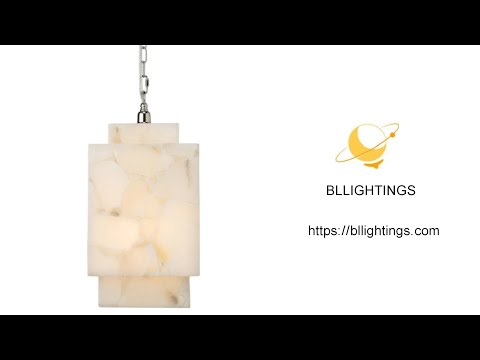 Timeless Geometry | Alabaster Cube Pendant Light-Bllightings