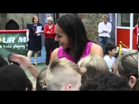 Heather Watson inspires youngsters on a school visit