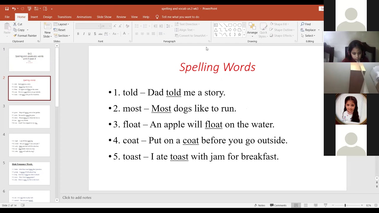 Eng Spelling and vocabulary words unit 3 week 3 ppt