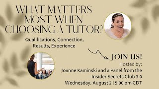 What Matters Most When Choosing a Tutor