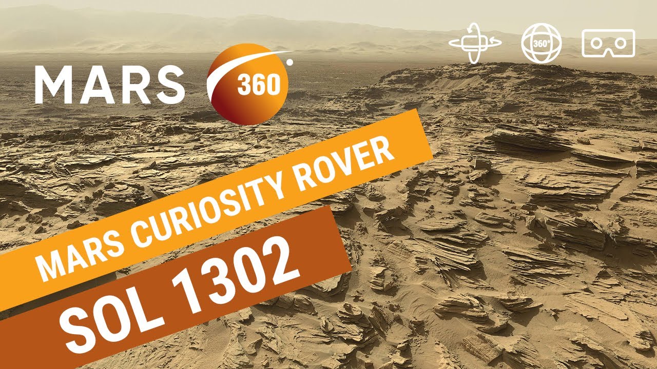Mars 360: NASA's Mars Curiosity Rover - Sol 1302 (360video 8K)