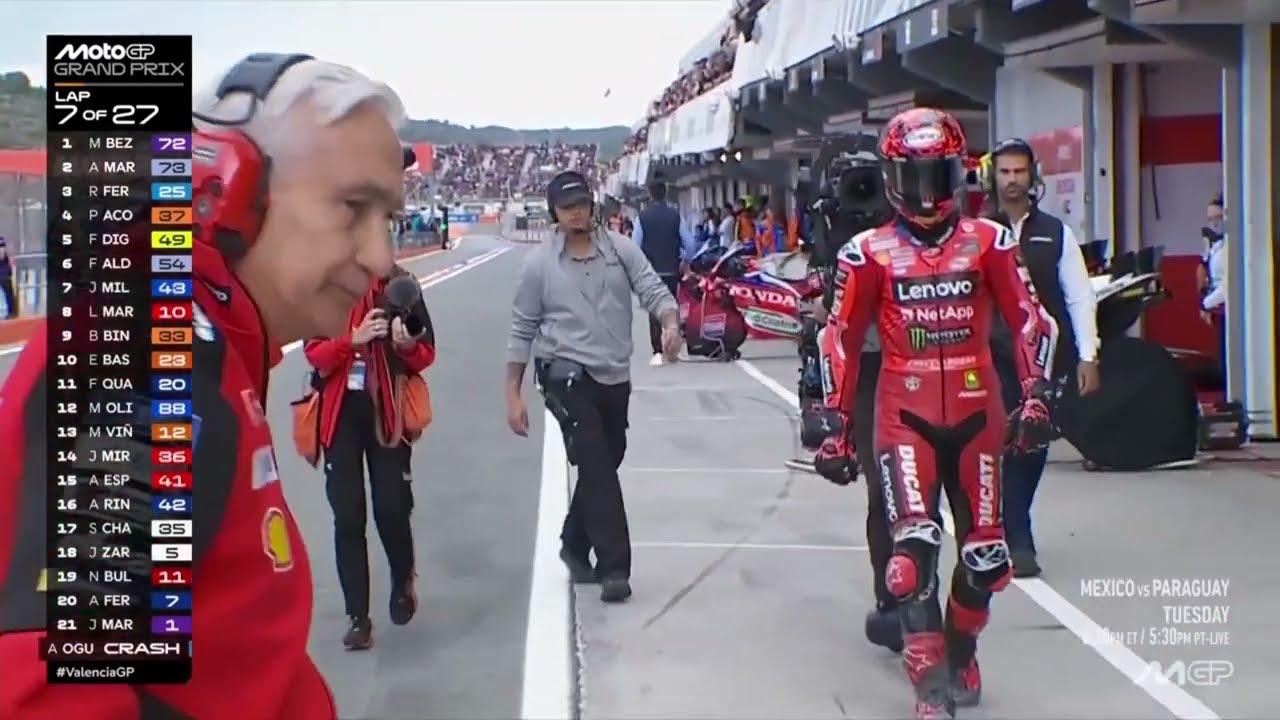 😱💥 ¡AL SUELO! ¡Ai Ogura queda fuera! | Moto GP Valencia 2025
