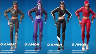 FORTNITE ALL RUBY SKINS (SCENARIO EMOTE)