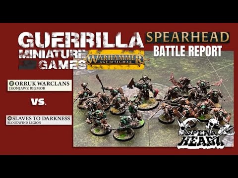 Age of Sigmar: SPEARHEADZ - Ironjawz Bigmob   vs. Bloodwind Legion