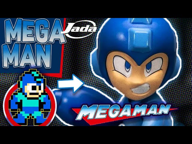 Vídeo relacionado con Jada Toys - Figura de Mega Man (11,5 cm) - Figura móvil de colección y acción de la Serie de Videojuegos Megaman, con Cabeza, Manos y Accesorios alternativos, para Fans y coleccionistas de
