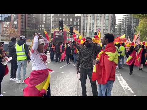 Tigrayans demonstration in London to mark the anniversary of Tigray genocide