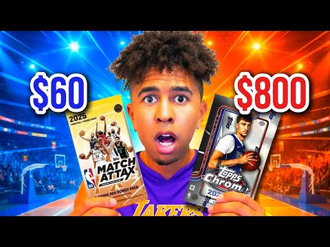 Ich öffnete eine 60-Dollar-NBA-Box und eine 800-Dollar-Topps-Chrome-NBA-Hobby-Box und zog Folgend...