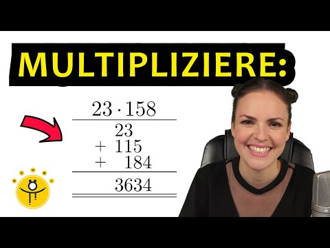 Schriftliche MULTIPLIKATION mit großen Zahlen – Schriftlich multiplizieren mit Übertrag