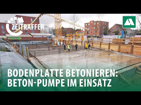 Betonieren der Bodenplatte (Teil 1) Paciusweg im Zeitraffer