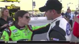 Ricky Stenhouse Jr and Danica Patrick Post-Race Hug