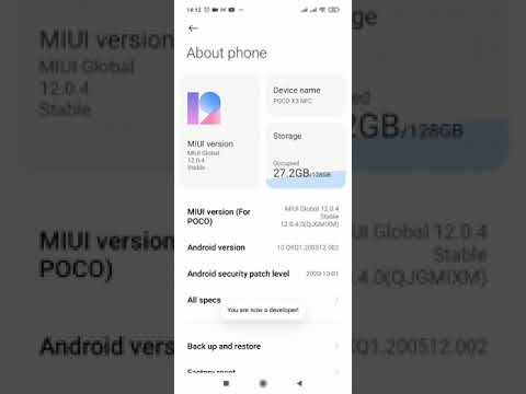 POCO X3 NFC Enable Developer Option