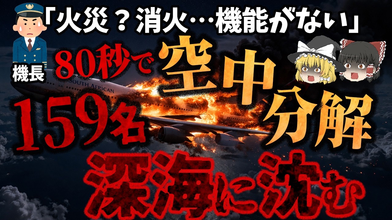 【証拠は深海へ】突然空中分解⁉️159名全員死亡…「1987年南アフリカ航空295便墜落事故」【ゆっくり解説】