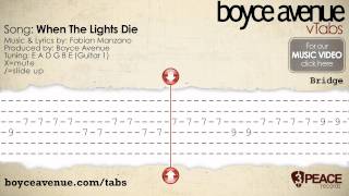 Boyce Avenue - When The Lights Die (Guitar 1)(vTab)