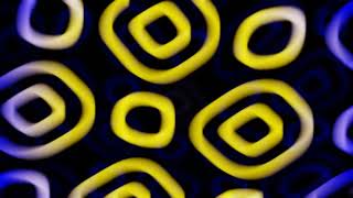 Calming Rings Blue Yellow Abstract Background Video  VJ LOOP NEON 4k Screensaver for Meditation