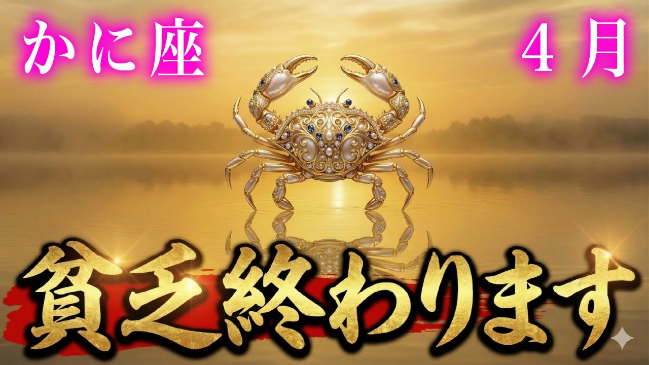 【蟹座♋️】※無理してでも5秒見られた人、貧乏が終わります。　金運がとてつもなく急上昇する【12星座占い】