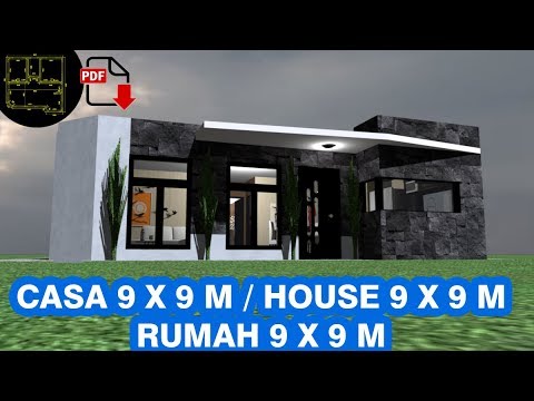 Casa 9 x 9 m / House 9 x 9 m / Rumah 9 x 9 m