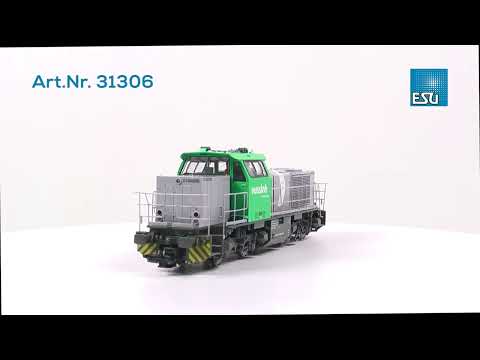 Esu Diesellocomotief, H0, G1000, 1271 002 Vossloh, lichtgrijs, rangeerkoppeling met sound 31306