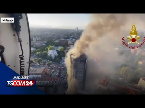Milano, cosa resta del grattacielo dopo lo spaventoso incendio