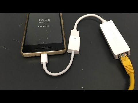 Connect network adapter to smart phone