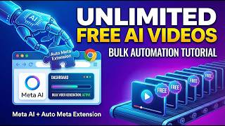 How to Create Unlimited Free AI Bulk Videos with Meta AI & Auto Meta E