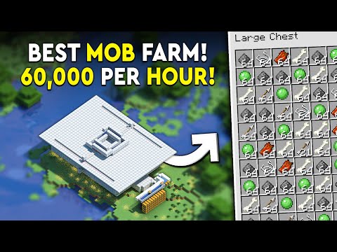 Insane! Minecraft Mob Farm - 60k P/HR Cheaper & Faster!
