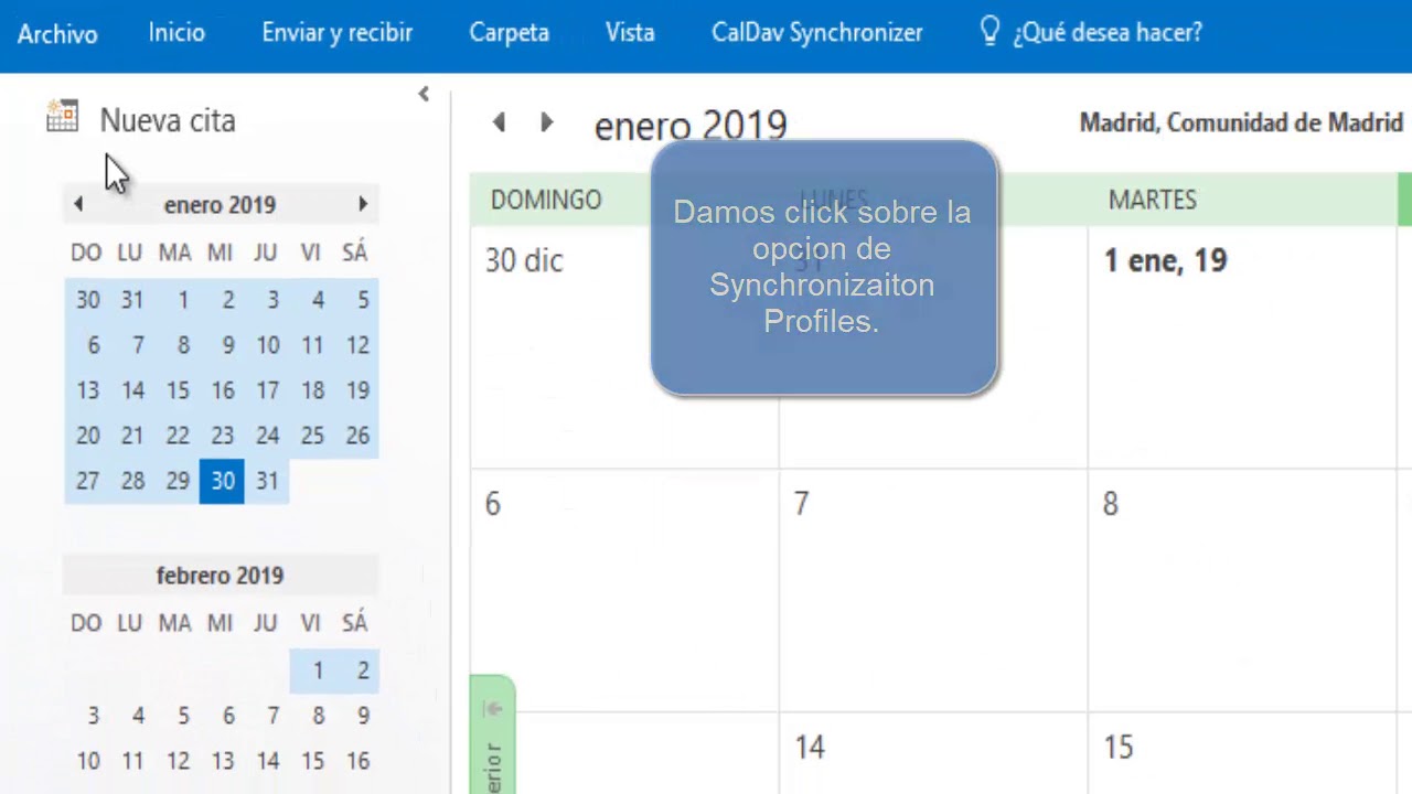 Sincronizar calendario outlook con cpanel - Hostingnet