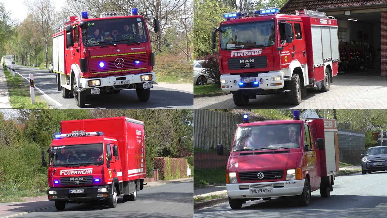 [Großalarm am DRK Zentrum] Einsatzfahrten zur Großübung in Hanstedt