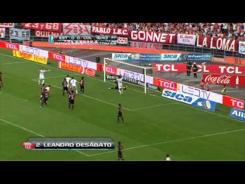 Gol de Desábato. Estudiantes 1 - Colón 0. Fecha 17. Torneo Inicial 2013. Fútbol Para Todos