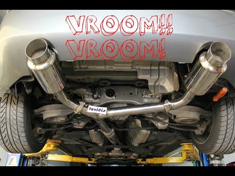 350z invidia n1 exhaust (before/after)