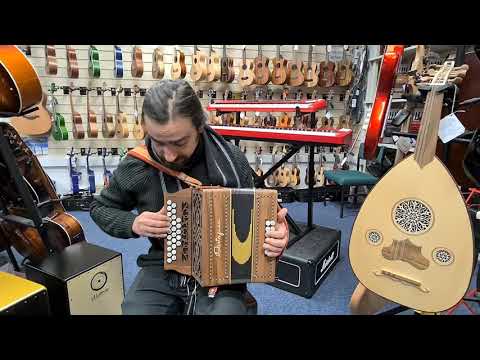Ricardo playing a Castagnari Dony D/G Melodeon @ Hobgoblin Music Music