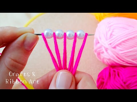 It's so Beautiful !! 2 Amazing Flower Design Tricks - Super Easy Woolen Flower Making Ideas
